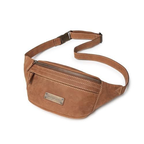 Sac banane marron havane en cuir souple pour ranger vos essentiels