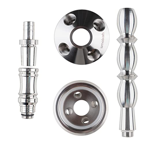 Smokah Shisha Blade - Frozen | Edelstahl | inkl. Molassefänger + Mundstück Set + 4x Schlauchadapter | Komplett Set – Bild 3