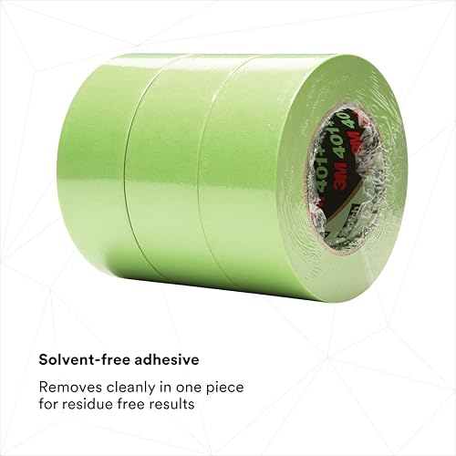 Image of 3M 401+ High Performance Masking Tape, Green, 48 mm x 55 m - Strong Holding Power for Automotive, Specialty Vehicle and Industrial Markets, Case of 12