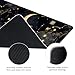 Black Gold Cloud Moon Desk Mat Gaming Desk Pad Large Mouse Pads, XXL Mouse Mat Laptop Keyboard Pad Desk Matt Computer Protector for Desktop with Non-Slip Base and Stitched Edge 31.5 x 11.7 in