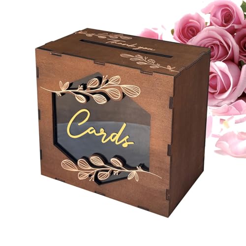 Soporte para tarjetas de acrílico de madera vintage de boda 2