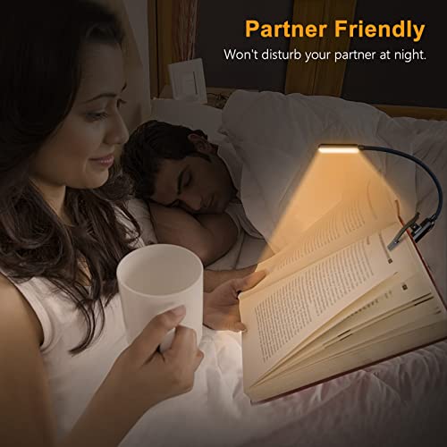 Gritin 9 Led Rechargeable Book Light For Reading In Bed -Eye Caring 3 Color Temperatures,Stepless Dimming Brightness,80 Hrs Runtime Small Lightweight Clip On Book Reading Light For Kids,Studying #TOP5