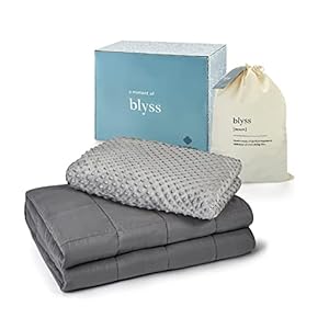TheaWellbeing Blyss – Sensory Premium Weighted Blanket – Sleep Aid & Comforter for Deep Relaxation – Stress & Anxiety…