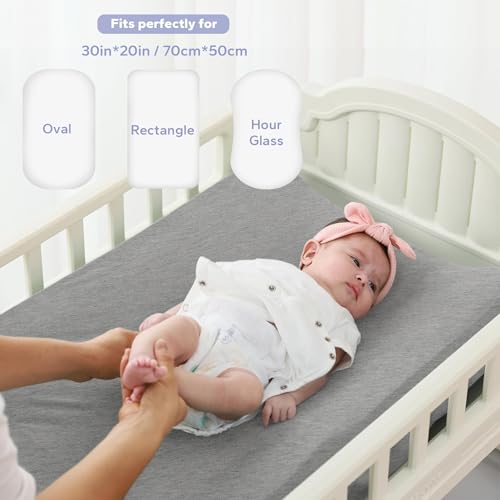 Image of FUNUPUP Baby Lounger Cover Only Rayon Derived from Bamboo, Gray | Removable Elastic, Soft Breathable, Easy On /Off Change, Machine Washable