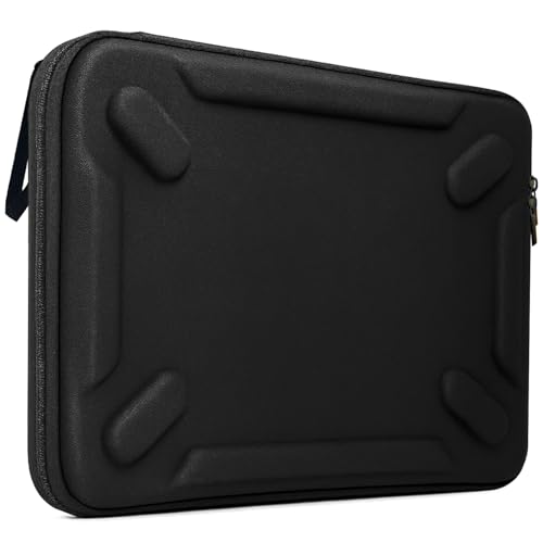 Image of Dyazo 14.1 Inch Hard Shell Laptop Sleeve Case | Shockproof & Water-Resistant EVA Protective Cover with Carry Handle | Compatible for MacBook, Dell, HP, Lenovo, MSI, Acer, ASUS 14 inch Laptops (Black)