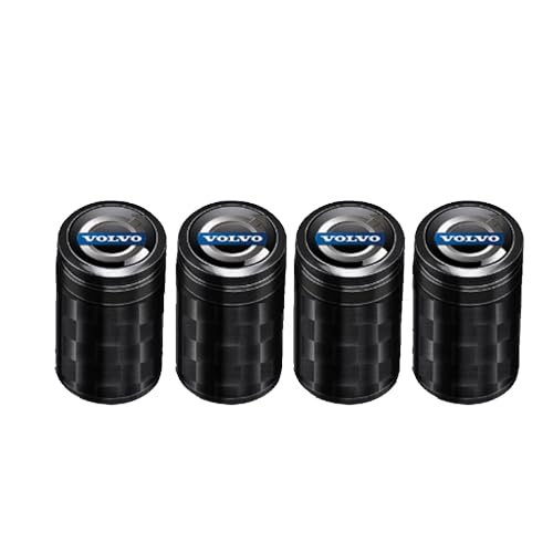 ZYFKJQ Tapones para válvula de neumático para Volvo XC-40 2016-2024, A Prueba de Fugas Tapones Antipolvo para Coche con un Anillo de Sellado