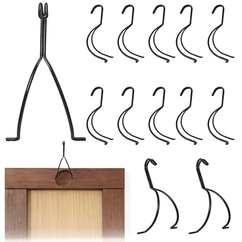 12 Pack Cabinet Door Painting Hangers Manganese Steel No-Drill Metal Painting Hanging Hooks for Woodworking & Furniture Restoration 5.51.971.9Inch Cabinet Hooks for Hanging Wood Working Tools