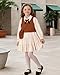 Girls Dresses Fall Toddler Girls Clothes Size 7 8 Solid Shirt Dress Knit Vest Set Long Sleeve Kids Winter Pleated Dress 2 Piece Little Girl Outfits