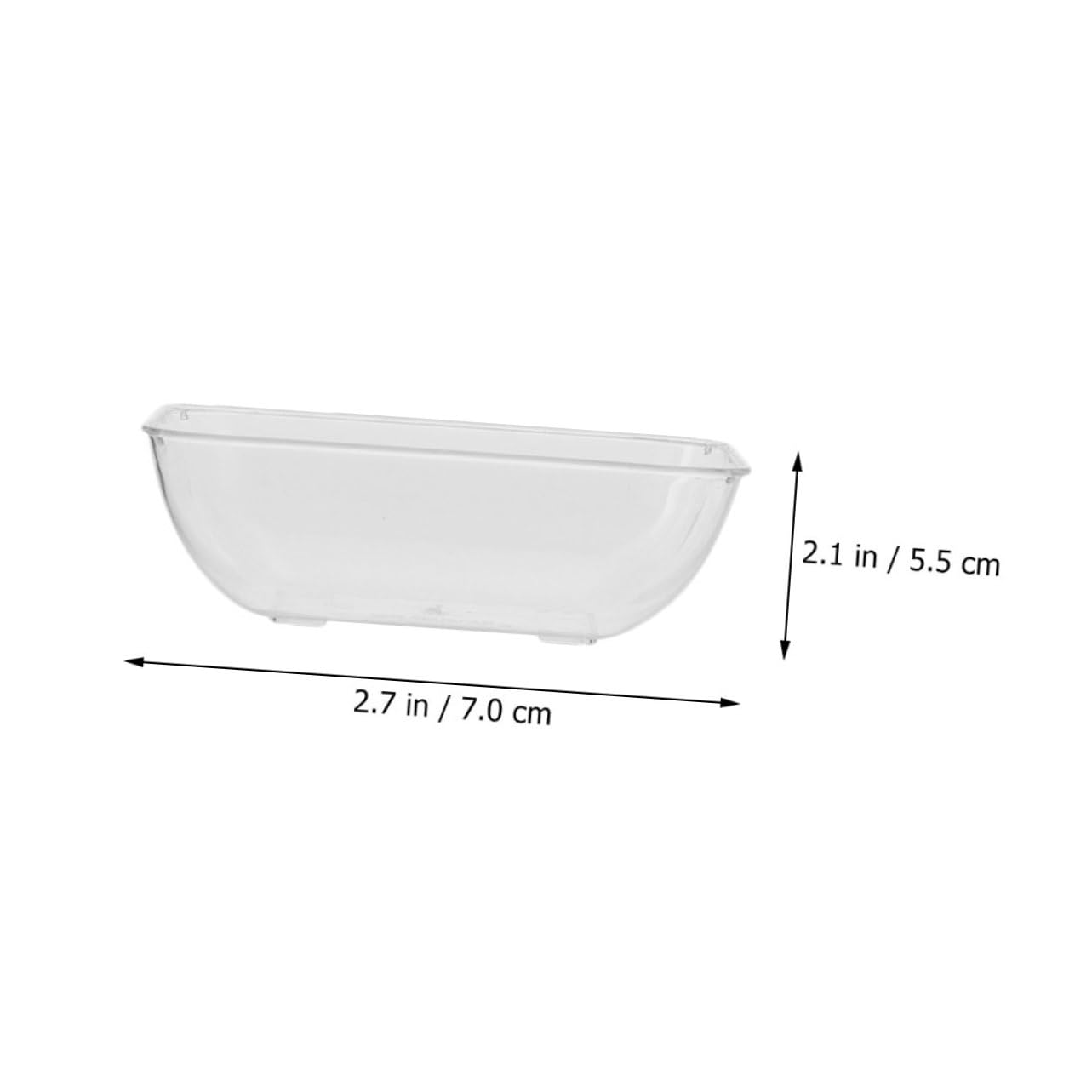 TOVINANNA 100pcs Disposable Seasoning Dishes Rectangular Transparent Appetizer Plates for Sauces Condiments and Dipping for Home Restaurant Parties and Catering