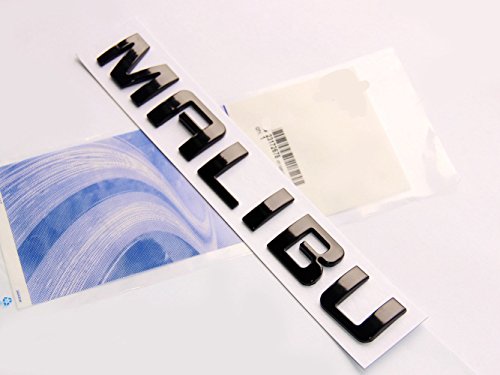 Yoaoo 1X Oem Black Malibu Nameplate Letter Emblem Badge Glossy Alloy For Gm Malibu #TOP2