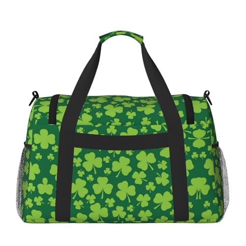 Duffle Bag For Travel Shamrock Clovers Travel Bag Carry On Bag For Womens Mens Gym Weekender Overnight Trips2