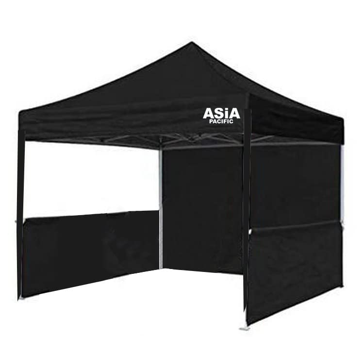 Gazebo Portable Tent for Garden, Picnic, Product Promotion, Camping. Free Trolly & Carry Bag with 4 Sets of Sand Bags for Easy Transportation & Durability (10x10 ft., Black)