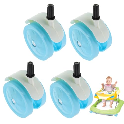 Ruedas para cochecito, ruedas para cochecito, 4 ruedas giratorias para triciclos, cochecitos e interiores exteriores, accesorios para cochecito