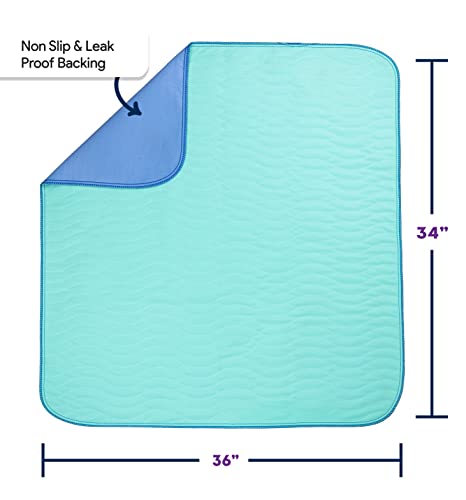 IMPROVIA-Washable-Underpads-34-x-36-Pack-of-4-Heavy-Absorbency-Reusable-Incontinence-Pads-for-Kids-Adults-Elderly-and-Pets-Waterproof-Protective-Pad-for-Bed-Couch-Sofa-Furniture-Floor