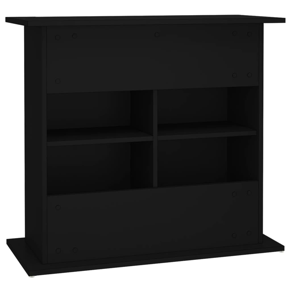 Support pour aquarium noir 81x36x73 cm bois d ingénierie