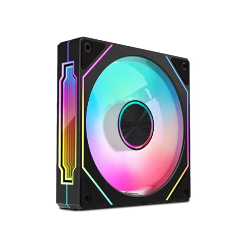 Image of Frontech 120mm ARGB Gaming Case Fan | Infinity Mirror | 1600 RPM High Airflow | 3+4 PIN Connector | Noiseless Operation | Hydraulic Bearing | PWM Control | 1 Year Warranty (CPF-0011BLK)