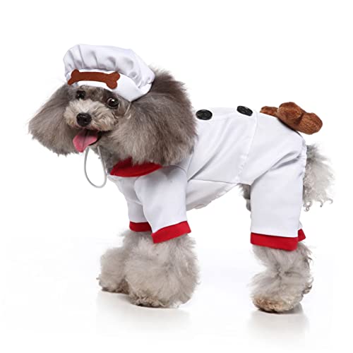 Disfraz LIOOBO para perro Halloween talla S blanco miniatura 5