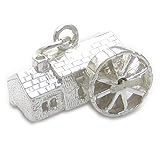Wassermühle Wassermühle Sterling Silber Charme, 925 x 1 Wasser Mühle EC910 charms