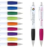 Pack of 50 Custom Pens – Personalised Branded Business Pens with Logo or Message, Ideal for Bulk Orders, Corporate Events, Office Use & Giveaways (Orange)