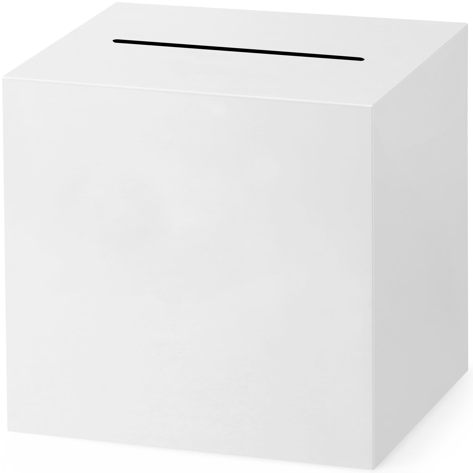 White Card Box with Slot 7.9" Wedding Favors Card Box Receiving Money Envelope Holder for Reception, Wedding, Baby Showers, Anniversary, Retirement, Birthday Party, Graduation Decorations