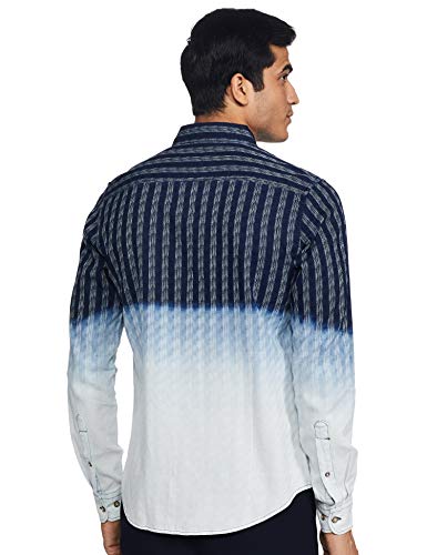 Image of United Colors of Benetton Men's Striped Slim Fit Shirt