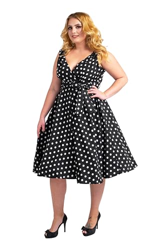 Damen Kleid 40er 50er Jahre Swing Vintage Rockabilly Damen Retro Prom Party Plus Size Kleider
