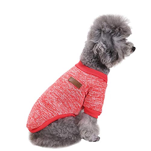 Image of Dog Sweaters for Small Dogs, Soft Fleece Puppy Clothes, Warm Winter Coat