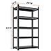 Notmise Metal Garage Shelving Unit, Heavy Duty 5-Tier Adjustable Storage Rack, Steel Shelving,2000 lbs Capacity, Industrial Shelves for Heavy Tools and Equipment (5-Tier 63
