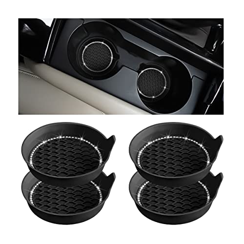 XINLIYA 4 Pzas Portavasos para Auto Redondos de Silicona