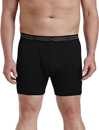 Harbor Bay by DXL Men's Big and Tall Tech Stretch Solid Boxer Briefs Black 3XL
