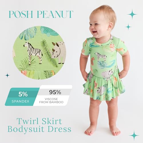 Posh Peanut Baby & Little Girls Dresses for Summer - Twirl Bodysuit Dresses for Girls Made of Soft Viscose from Bamboo2