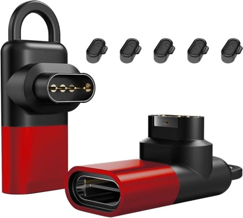 Garminガーミン用変換アダプター【アダプター*1個+防塵プラグ 充電ポート用*5個+ストラップ*1個】適合GarminApproach S70/ForeAthlete 945/Fenix/Instinct2 用変換マイクロ 急速充電 コンパクト 持ち運