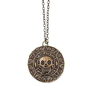 Boland 74126 - Halskette Pirat, Modeschmuck mit Anhänger, für Erwachsene, Piratenamulett, Totenkopf, Seeräuber, Freibeuter, Karneval, Fasching, Fastnacht, Halloween, Mottoparty