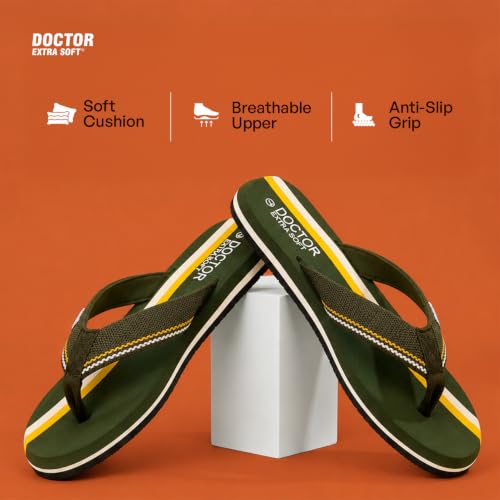 Image of DOCTOR EXTRA SOFT Slipper for Men's | Diabetic & Orthopedic | Lightweight & Comfortable | Soft, Durable & Skid Resistant | Flip-Flop & Slippers for Men's & Boy's D-33