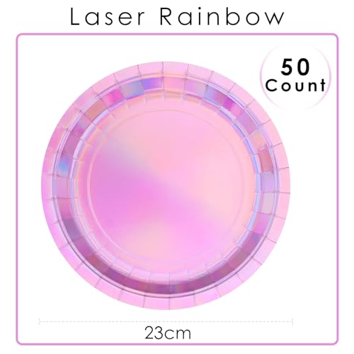 ZVK Piatti di carta per feste, 50 pezzi Laser