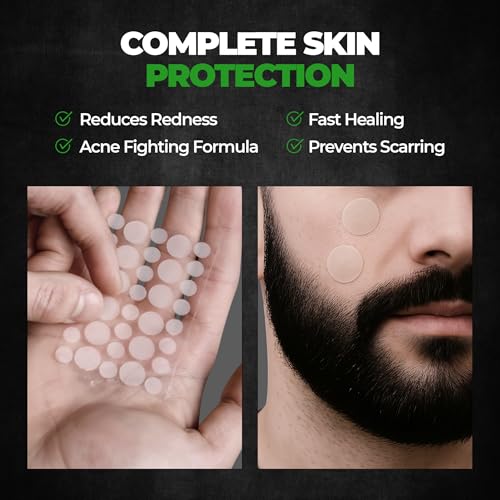 Image of Beardo Acne Pimple Patch for Face with Salicylic Acid (72 dots) | Waterproof Patches for Active Acne | Absorbs Pimple Overnight and Reduces Excess Oil | Pimple Patches for Men
