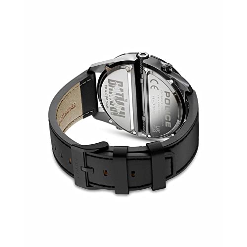 Image of Police Mens 50 x 32 mm The Batman - Limited Edition Black Dial Leather Analogue Watch (PLPEWJA2204901W)
