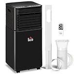 HOMCOM Portable Air Conditioner, 10,000 BTU Portable AC Unit with Cool, Dehumidifier, Fan, Sleep Modes, Remote Control, 24H Timer, Window Kit, 441 Sq. ft for Home, Office, Black