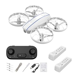 RC Drone for Kids and Beginner, Small RC Quadcopter with Lights and 3D Flip, Altitude Hold, Headless Mode, Propeller Full Protect, Easy to Fly Toys Drone for Kids Boys and Girls Gift (White)