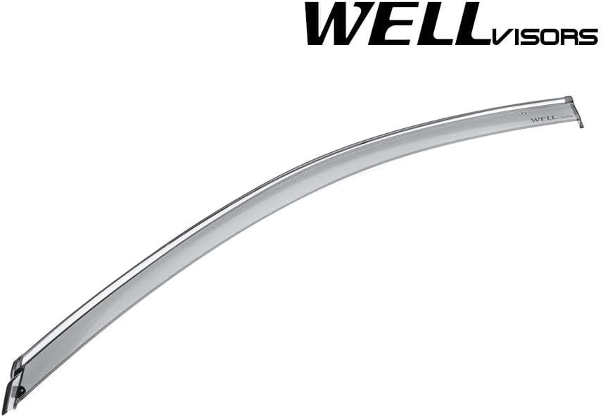 WellVisors Window Visors Wind Deflectors Compatible with Mazda 2017-2025 CX-5 CX5 with Chrome Trim Rain Guards 3-847MZ017