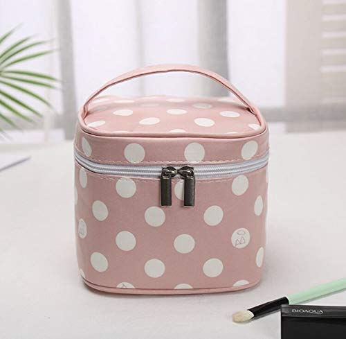 Preisvergleich Produktbild JooNeng Kosmetiktasche / Kosmetiktasche aus PU, wasserdicht, mit Griff, Zubehör, Make-up-Aufbewahrung, Reise-Kulturbeutel für Frauen und Mädchen rose