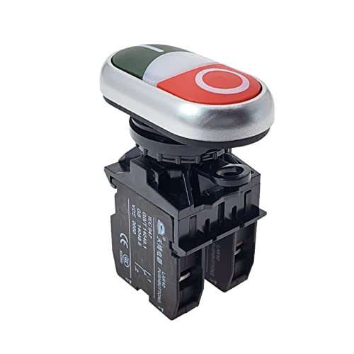 Bouton poussoir double tête KLVN commutateur 22mm lumineux 1NO1NC