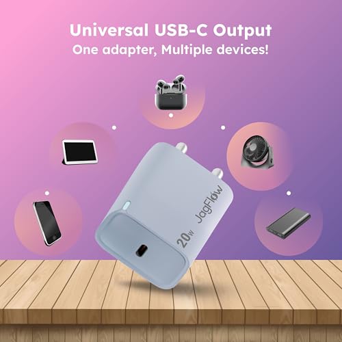 Image of Trueview 20W Fast Charging Type-C Adapter | Compact Wall Charger | High Speed Mobile Charger | Smart Power Output | Blue
