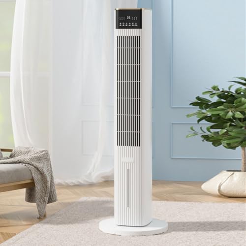 Ventilador de refrigeración con 3 velocidades y modos, funcionamiento silencioso de 28 dB, oscilación de 80°, temporizador de 15 horas, ventilador de pie de ahorro de energía para oficina en casa y