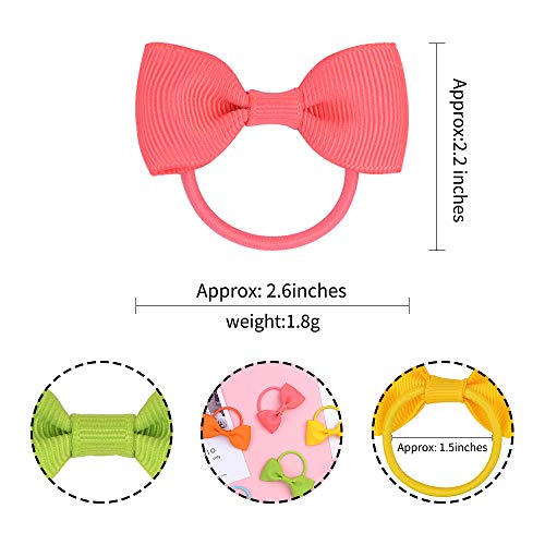 40 stuks mini-haarstrikken voor kinderen, 2,6 inch (5,6 cm) met elastiekjes voor kleine meisjes, peuters en baby's - Image 7