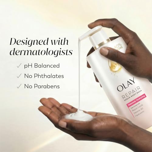 Olay Body Wash for Women, Intensely Hydrating, Hyaluronic Acid Serum Complex, Renews Moisture, Free of Parabens & Phthalates, Vitamin B3 Lameller Technology, For All Skin Types, 28 fl oz - image 2