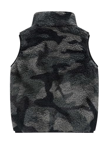 Hedmy Kids Boys Girls Fleece Vest Front Zip Waistcoat Sleeveless Fall Winter Warm Outerwear with Pockets2