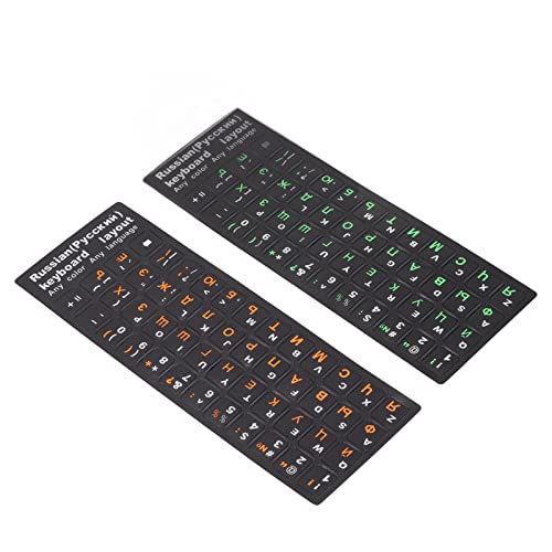 Etiquetas de Teclado Rusas Duraderas Premium para Laptop 10-17"