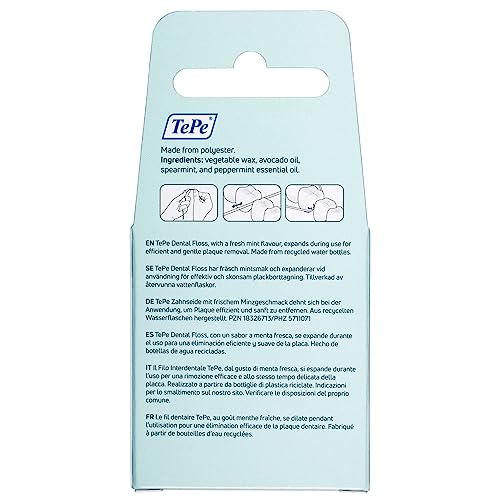 TePe Dental Floss, PFAS-freie Zahnseide, mehrere Fäden und eine vergrößerte Oberfläche sorgen für eine sanfte und effiziente Reinigung zwischen den Zähnen, für keine bis sehr kleine Lücken – Bild 8