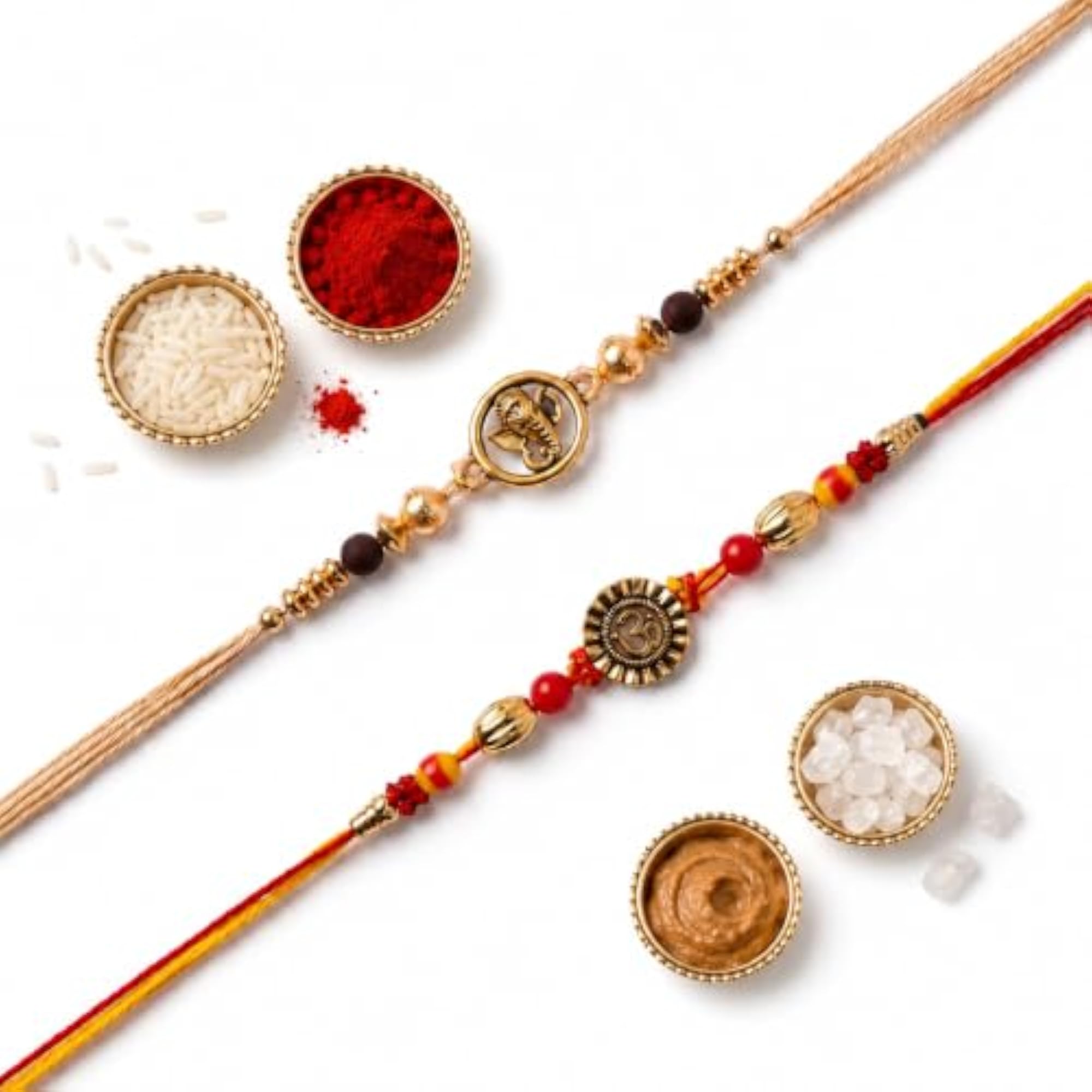 Ganesh & Om Designer Rakhi Combo Set of 2